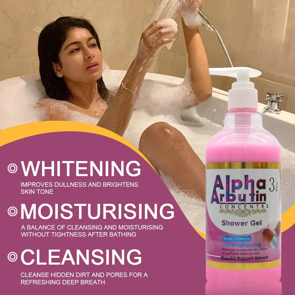 Alpha Arbutin Body Wash Cleansing Whitening Moisturizing Exfoliating Odor Women's Body Shower Gel 500ml