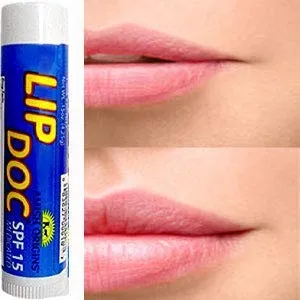Amish Origins Lip Doc SPF 15 Medicated Lip Balm (3 PACK)- All-Natural Deep Moisturizing Lip Balm, Potent Formula for Chapped and Cracked Lips, All Natural Essential Oils 0.15 Ounce (Pack of 3)