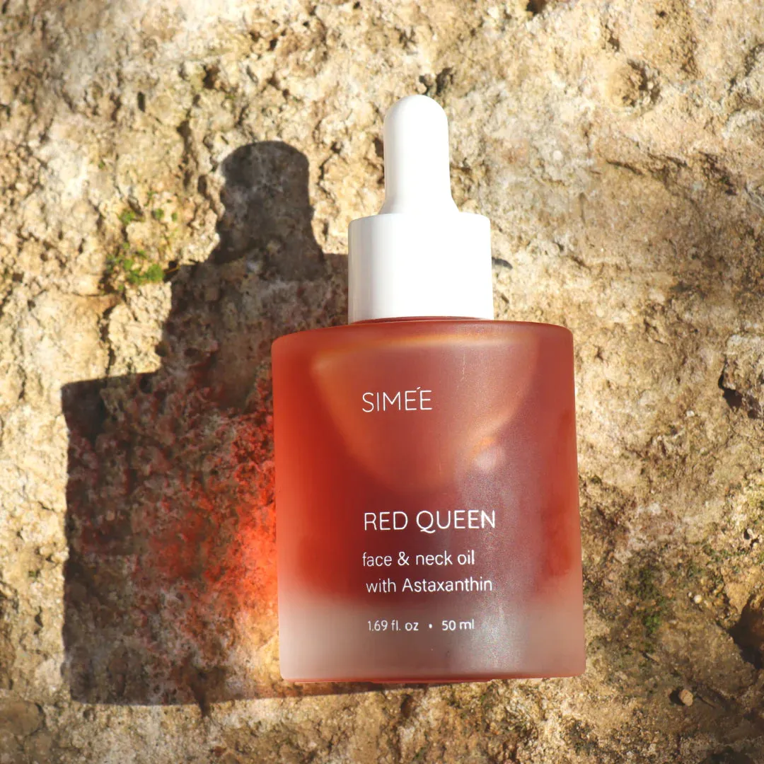 An anti-aging facial serum containing red algae