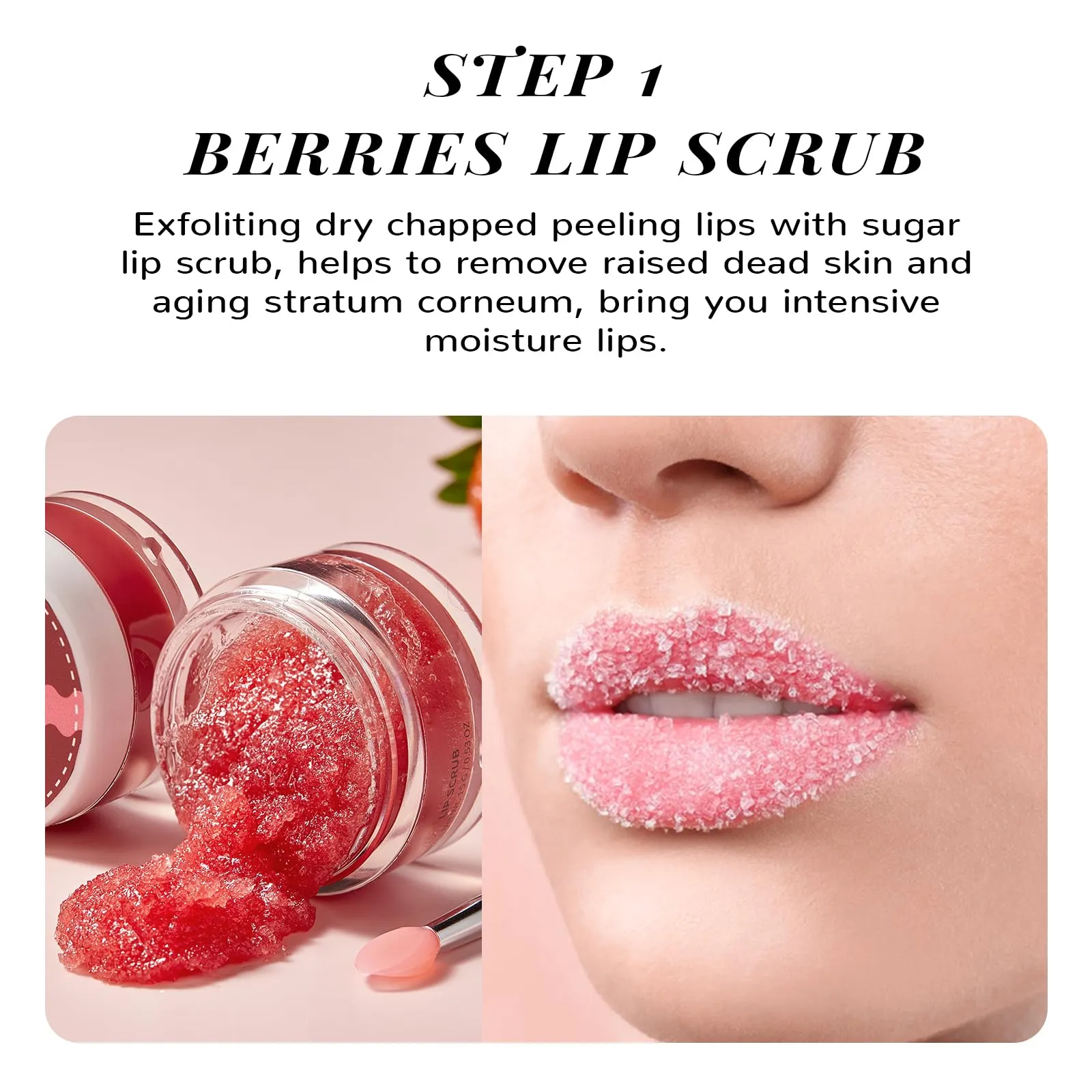 ANAI RUI Lip Care Set with Lip Sleeping Mask and Lip Exfoliator Scrub for Exfoliating Chrapped Lips, Improving Lip Textures & Plumping Lips Overnight