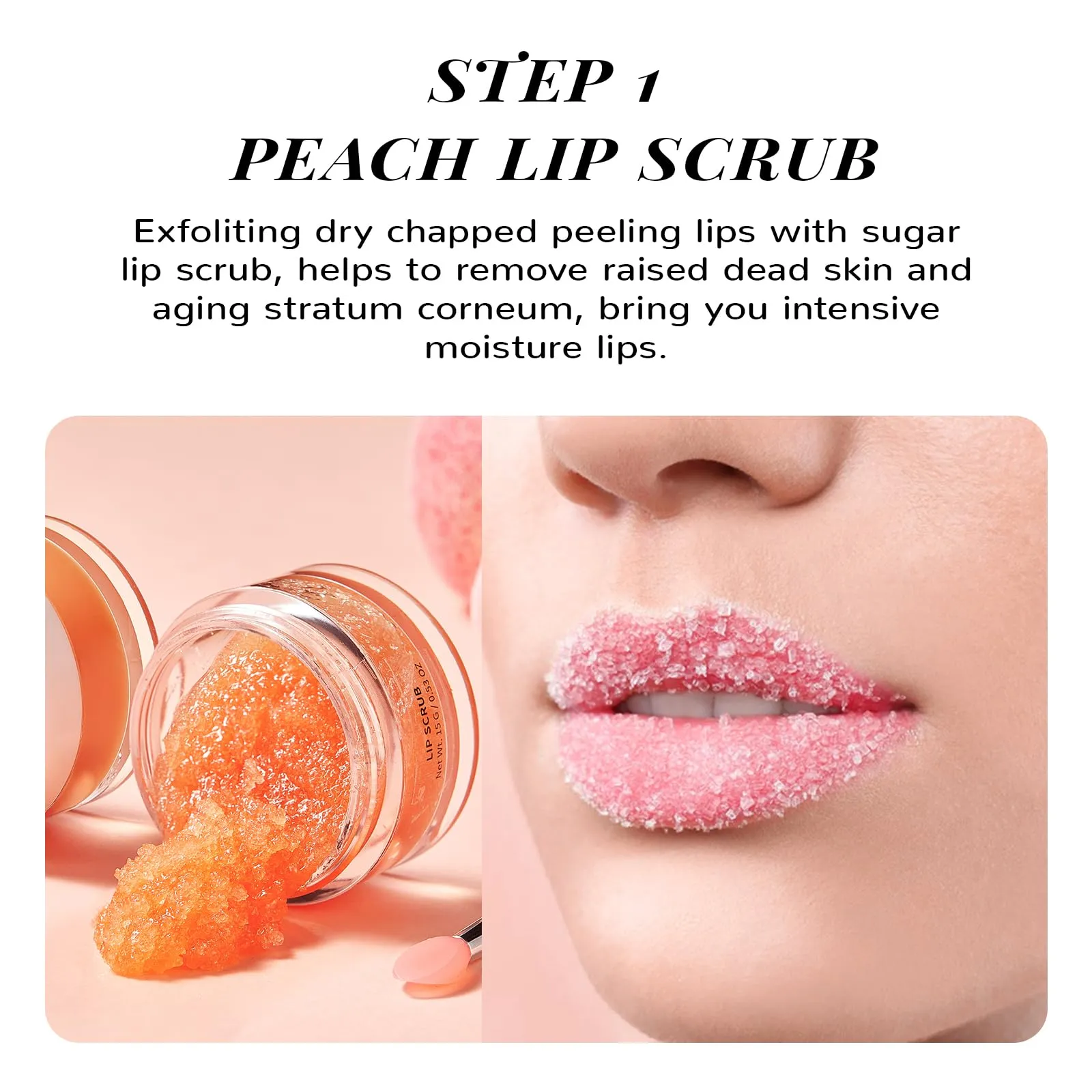 ANAI RUI Lip Care Set with Lip Sleeping Mask and Lip Exfoliator Scrub for Exfoliating Chrapped Lips, Improving Lip Textures & Plumping Lips Overnight