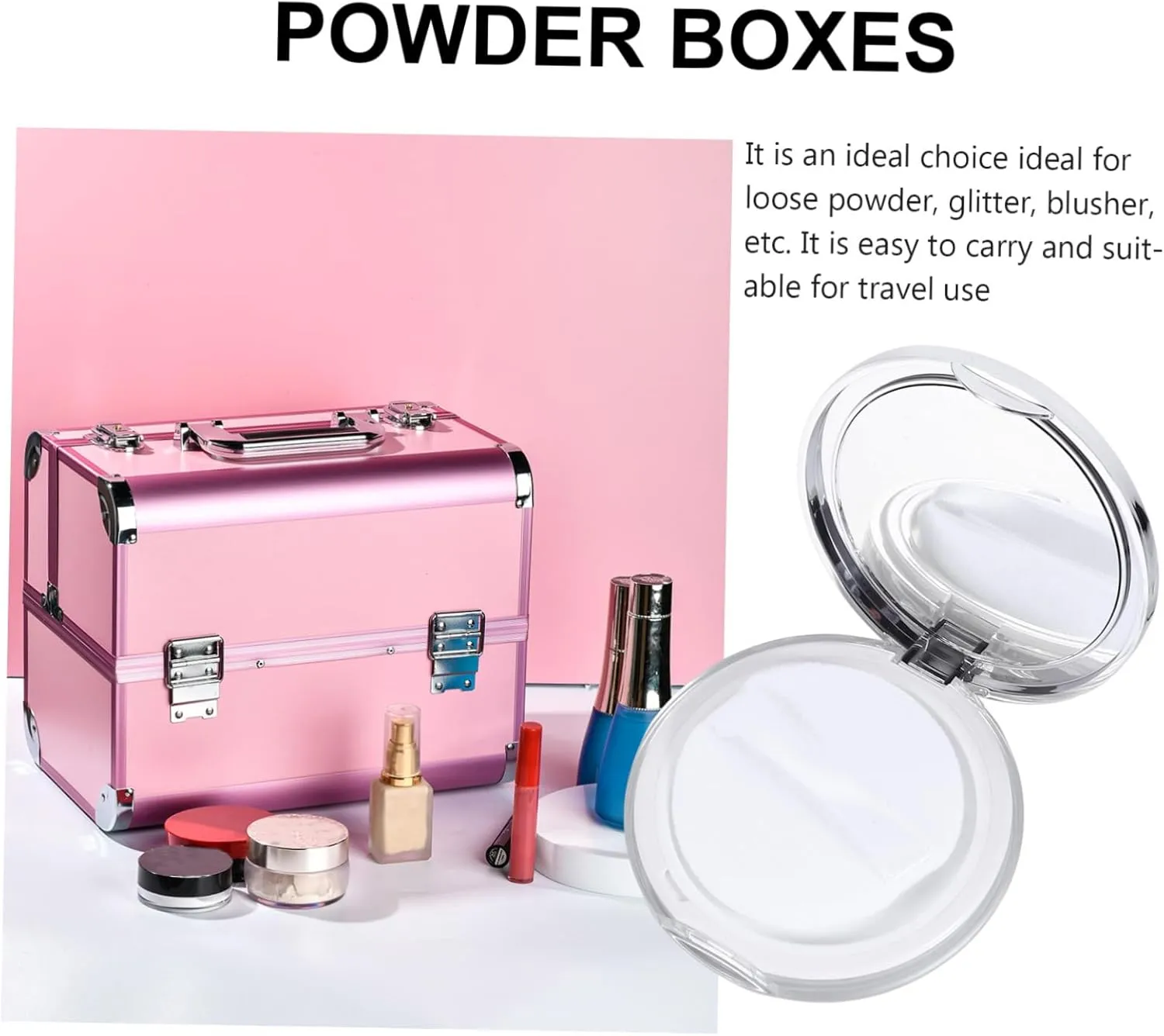 Angoily 2pcs Box Loose Powder Box Toiletry Containers Makeup Powder Container 5g Powder Case Take a Bath