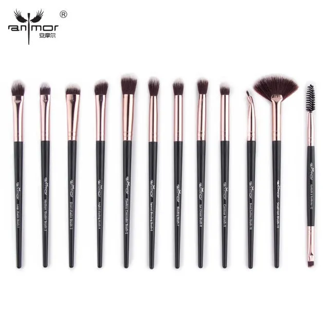 Anmor Pro Makeup Brushes Set 12 pcs/lot Eye Brushes For Makeup