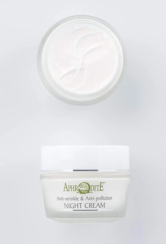 Aphrodite Anti-Wrinkle & Anti-Pollution Night Cream - Daily Nighttime Treatment to Calm the Skin (50 ml / 1.70 fl oz)