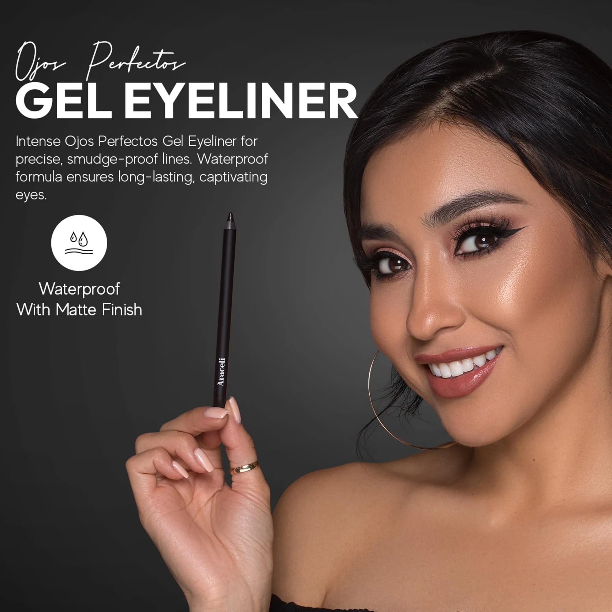 Araceli Beauty Ojos Perfectos Gel Pencil Eyeliner,Wine Vino