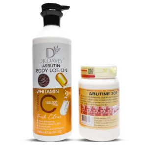 Arbutin Body Lotion & Arbutin Cream 3C3 - 1080ml 250g (Combo Pack)