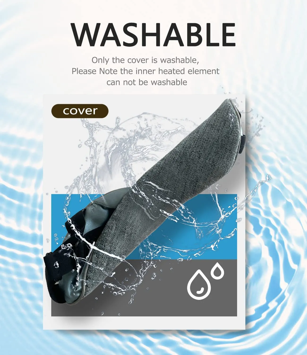 Aroma Season Cordless Heated Eye Mask, Washable & Portable Professional Electric Warm Eye Compress for Relief Dry Eyes, Stye, Blepharitis, Eye Fatigue or MGD (Gray)