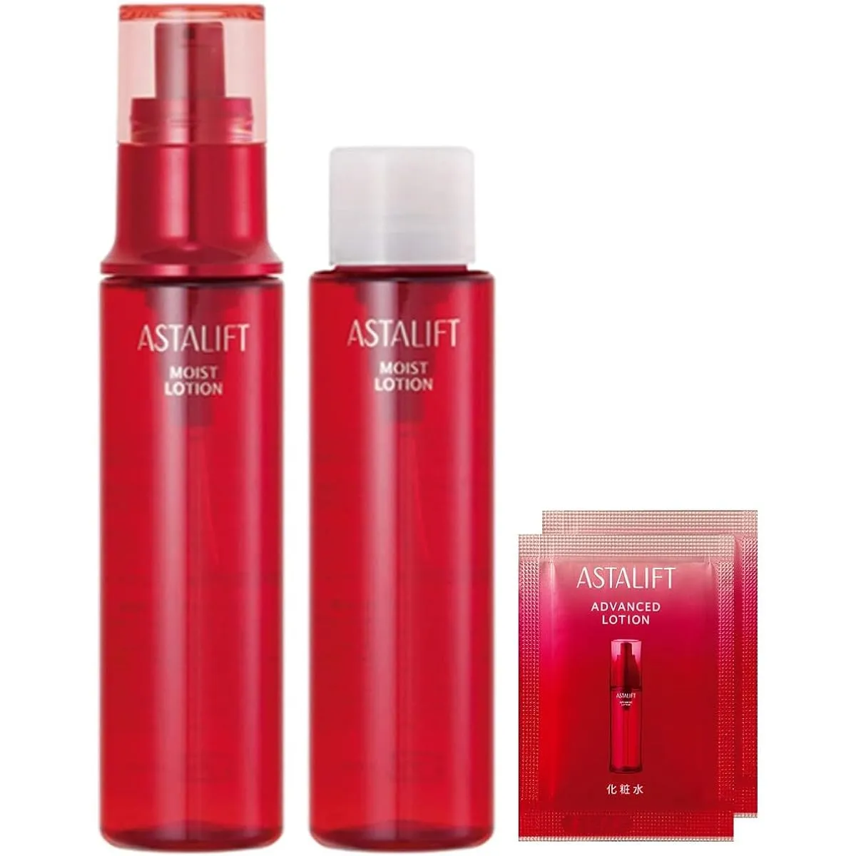 Astalift (old model) Moist lotion Lotion Main product (130mL)   Refill (130mL)   Advanced lotion 1mL pouch x 2