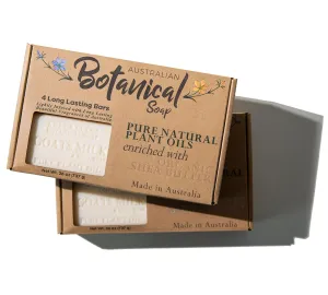 Australian Botanical Soap, Goat's Milk & Soya Bean Oil Pure Plant Oil Soap, 6.8 oz. 193g Bars - 8 Count - Packaging May Vary