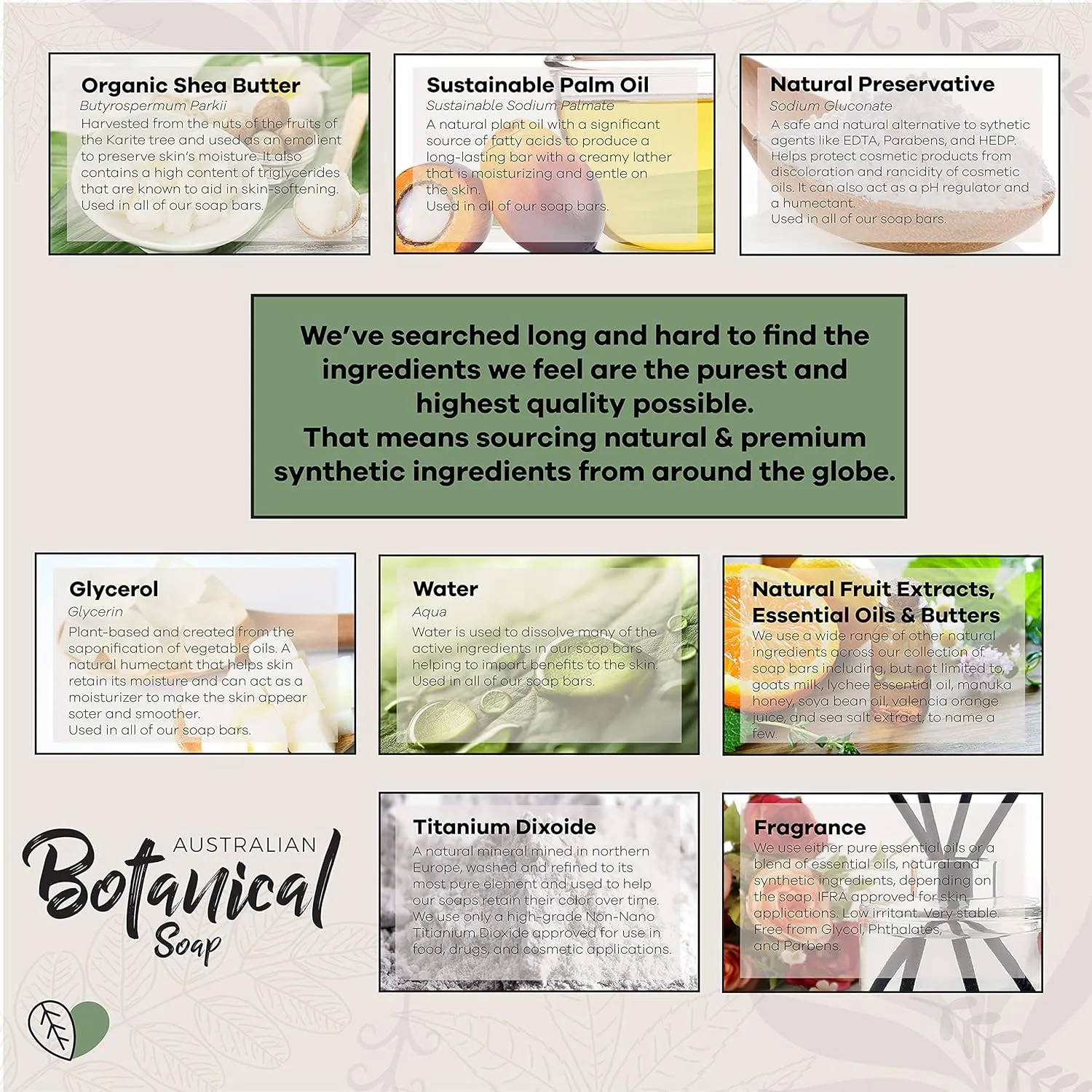 Australian Botanical Soap, Goat's Milk & Soya Bean Oil Pure Plant Oil Soap, 6.8 oz. 193g Bars - 8 Count - Packaging May Vary
