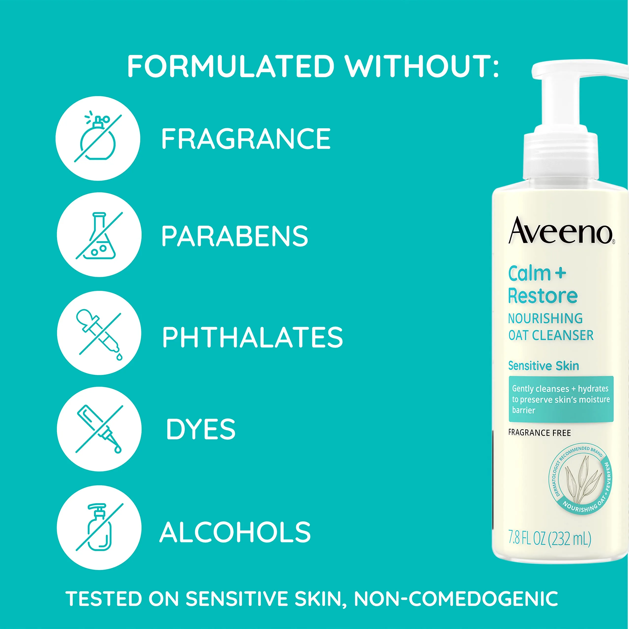 Aveeno Calm   Restore Nourishing Oat Cleanser 7.8oz