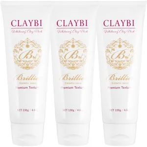 B Brilliet Whitening Clay Pack Cleansing Beauty AHA Peeling Whitening Beautiful Skin 130g 3 bottles