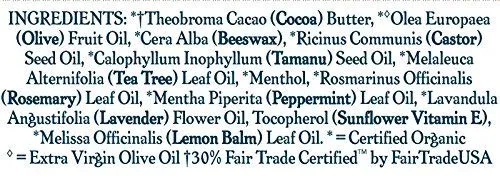 Badger Organic Tea Tree Lemon Lip Balm, 0.15 OZ