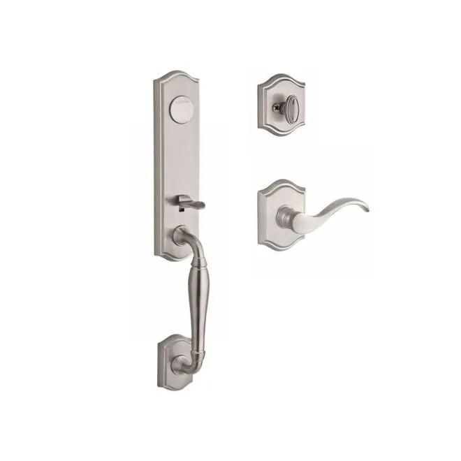 Baldwin Reserve  Handleset Curve Lever and Traditional Arch Rose
