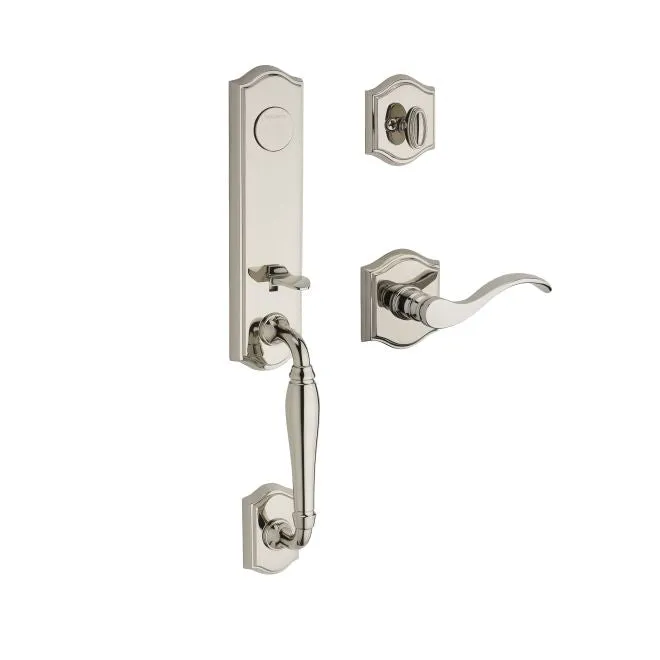 Baldwin Reserve  Handleset Curve Lever and Traditional Arch Rose
