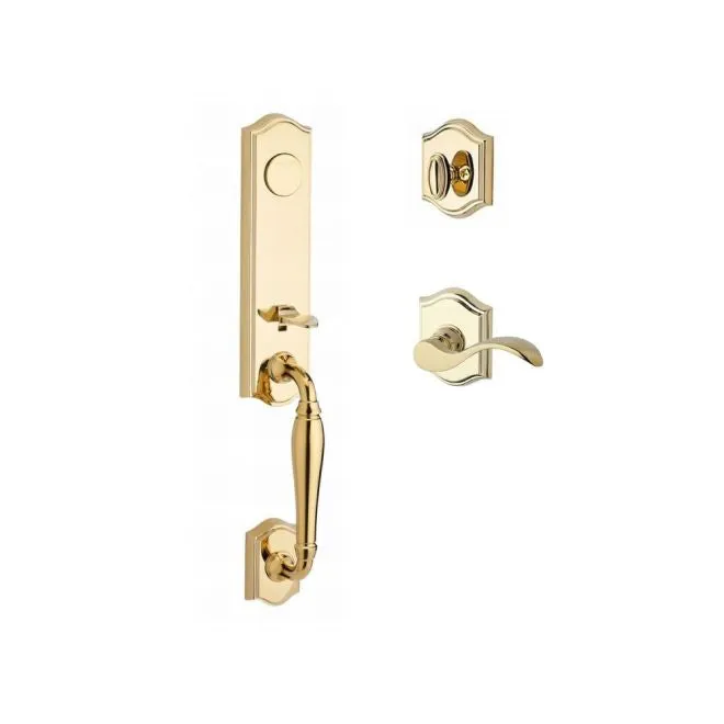 Baldwin Reserve  Handleset Curve Lever and Traditional Arch Rose