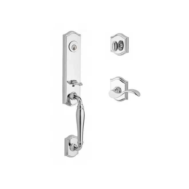 Baldwin Reserve  Handleset Curve Lever and Traditional Arch Rose