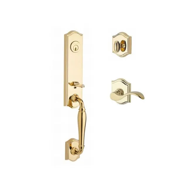Baldwin Reserve  Handleset Curve Lever and Traditional Arch Rose
