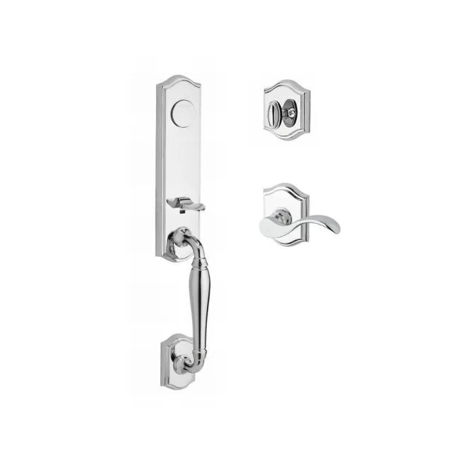 Baldwin Reserve  Handleset Curve Lever and Traditional Arch Rose