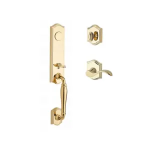 Baldwin Reserve  Handleset Curve Lever and Traditional Arch Rose