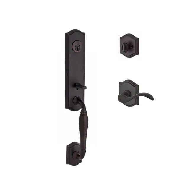 Baldwin Reserve  Handleset Curve Lever and Traditional Arch Rose