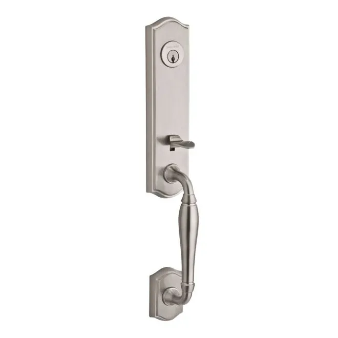 Baldwin Reserve  Handleset with Traditional Knob and Traditional Round Rose with 6AL Latch and Dual Strike