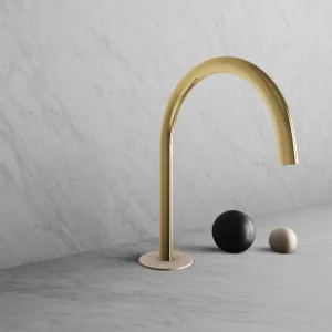 BARiL B35-8100-00L-JH-050 Wall-Mounted Lavatory Faucet Spout With Deck Mounted Handles