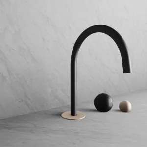 BARiL B35-8100-00L-KH-100 Wall-Mounted Lavatory Faucet Spout With Deck Mounted Handles