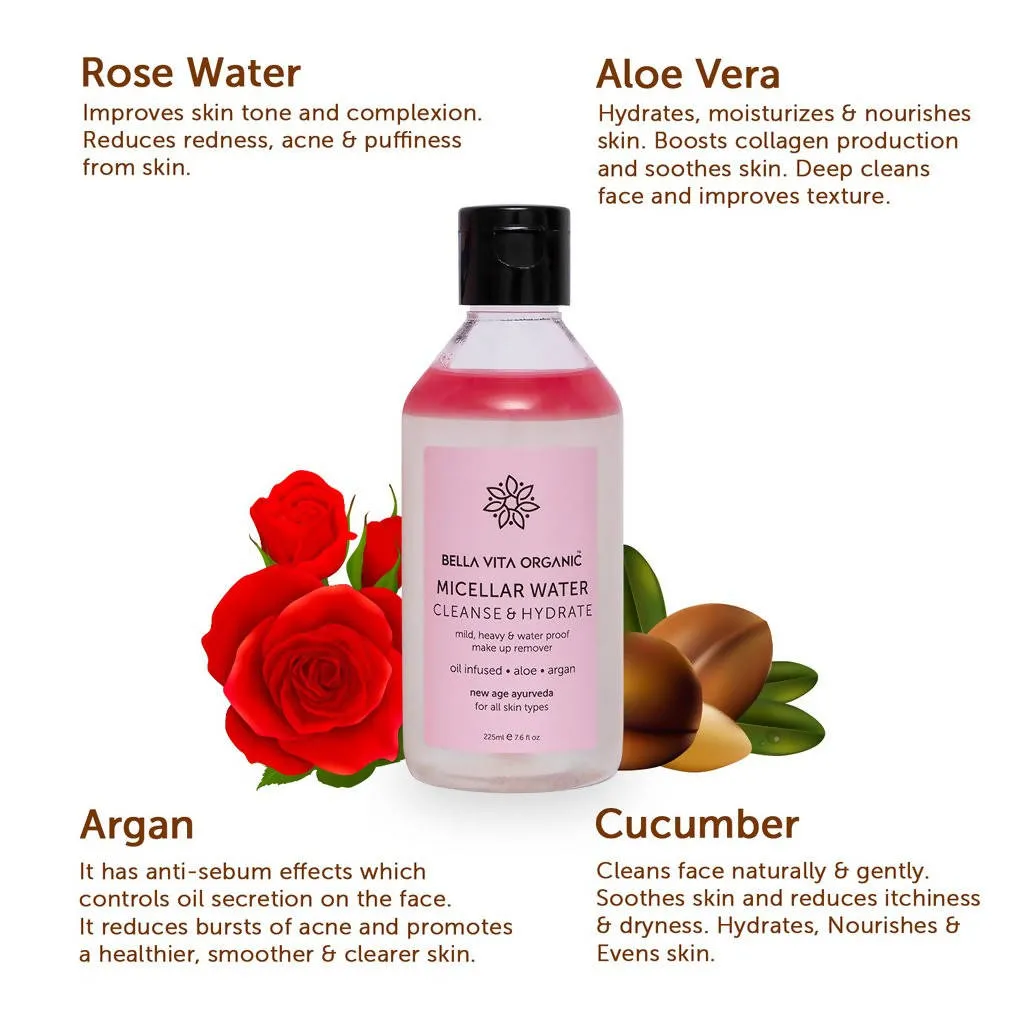 Bella Vita Organic Micellar Water Cleanse & Hydrate