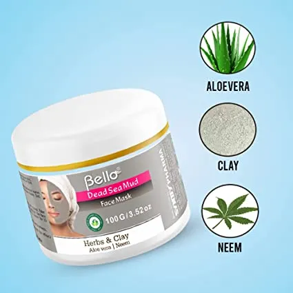 Bello Dead Sea Mud Face Mask 100 G | Clay & Herbs
