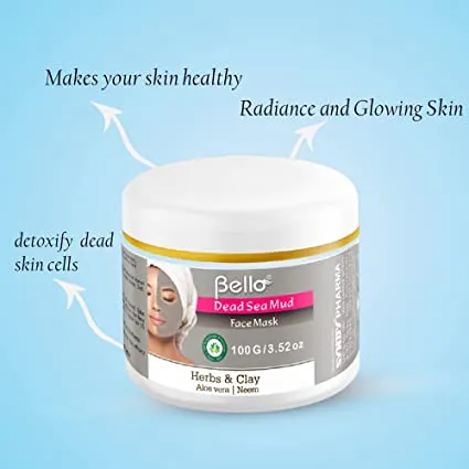 Bello Dead Sea Mud Face Mask 100 G | Clay & Herbs