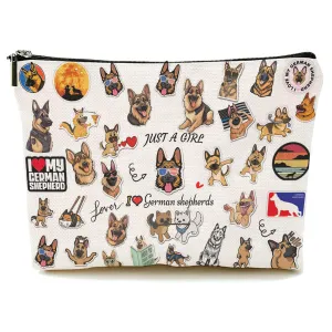 BEMIRL German Shepherds Makeup Bag, Dog Gifts for Teen Girl Gift Ideas, Funny Dog Lover Gifts for Girls Christmas Birthday Gifts for Teenage Girls, Friends, Sister, Daughter, Women