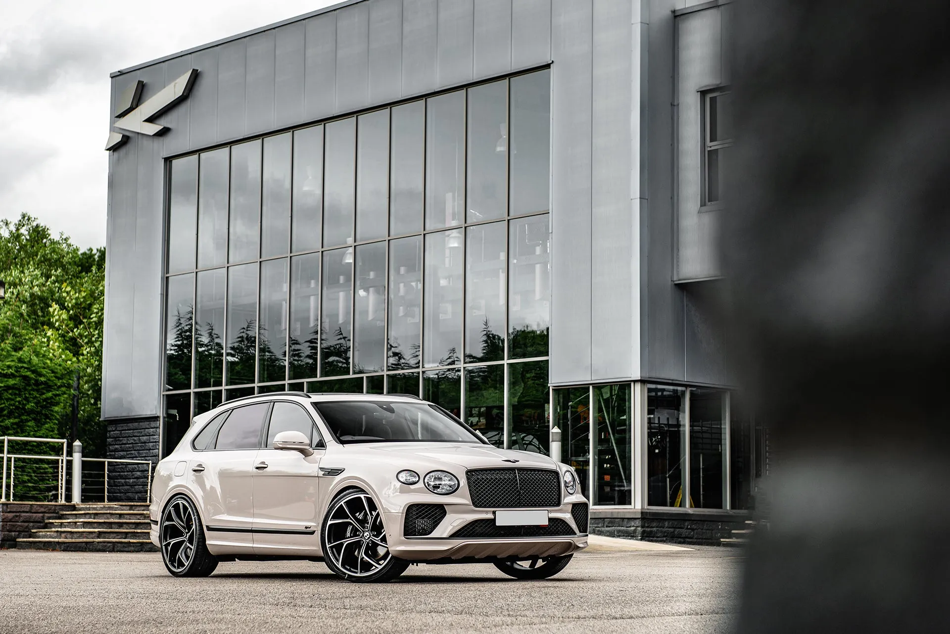 Bentley Bentayga Grey Exterior with Type 56 Wheels Luxury Upgrade