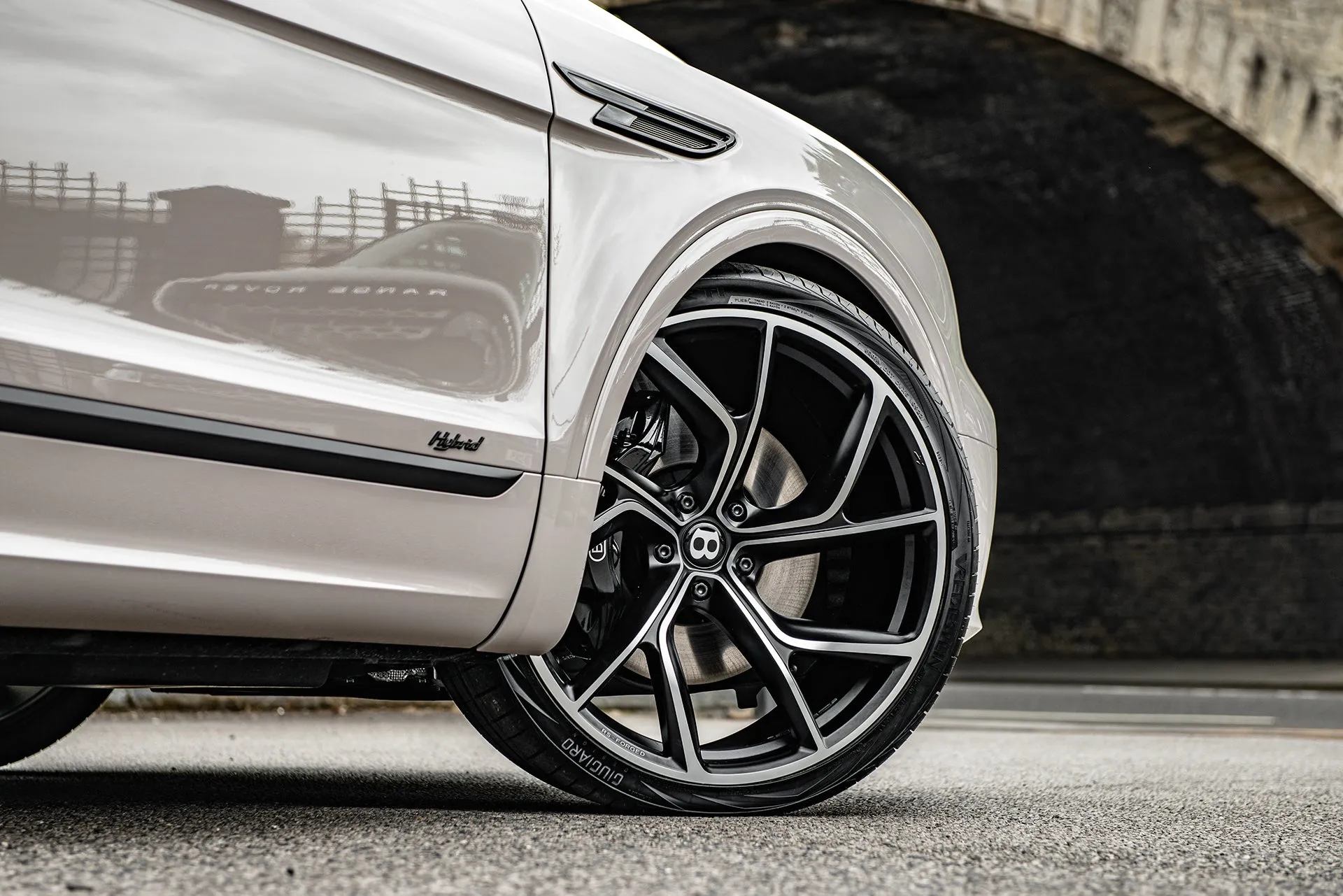 Bentley Bentayga Grey Exterior with Type 56 Wheels Luxury Upgrade