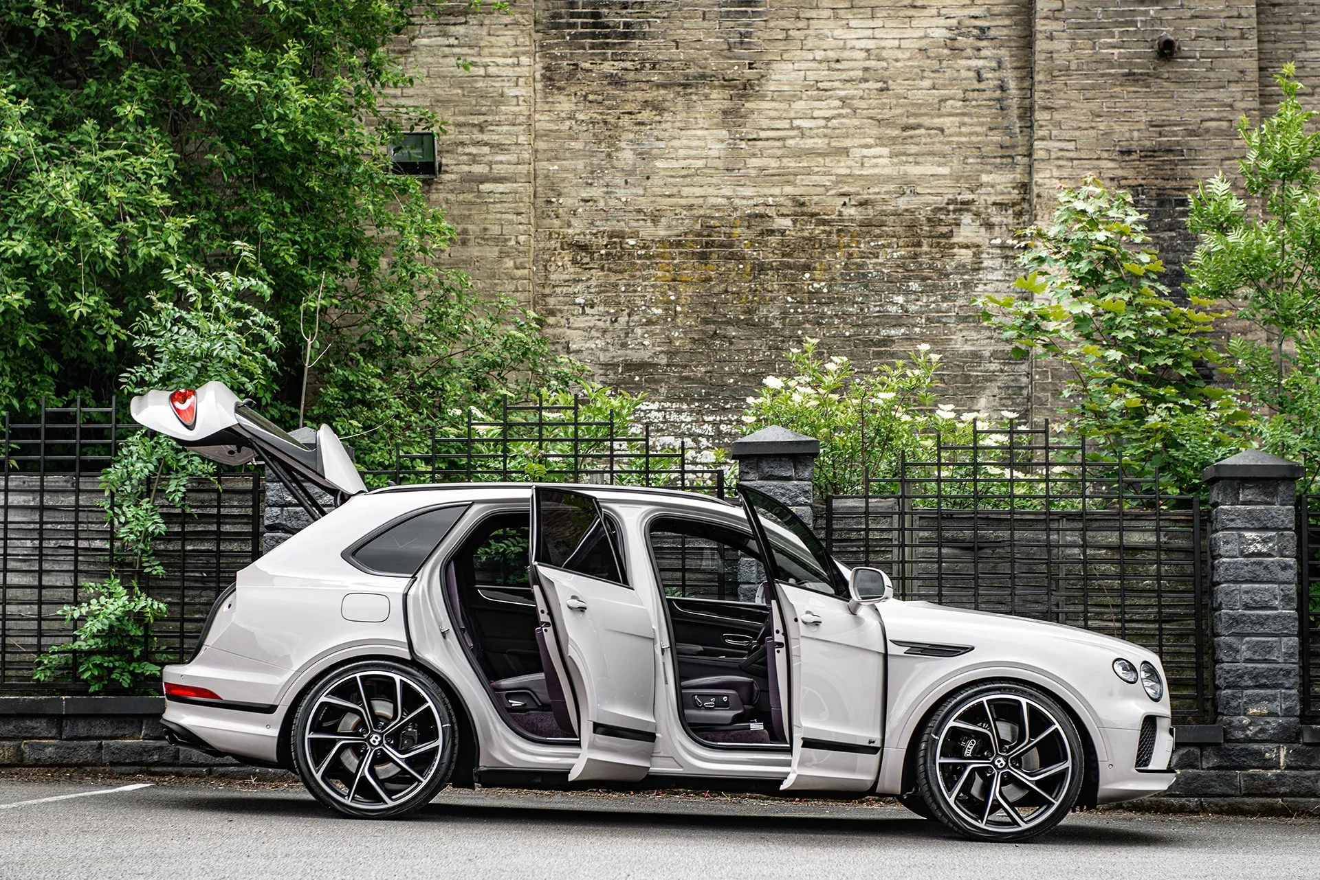 Bentley Bentayga Grey Exterior with Type 56 Wheels Luxury Upgrade