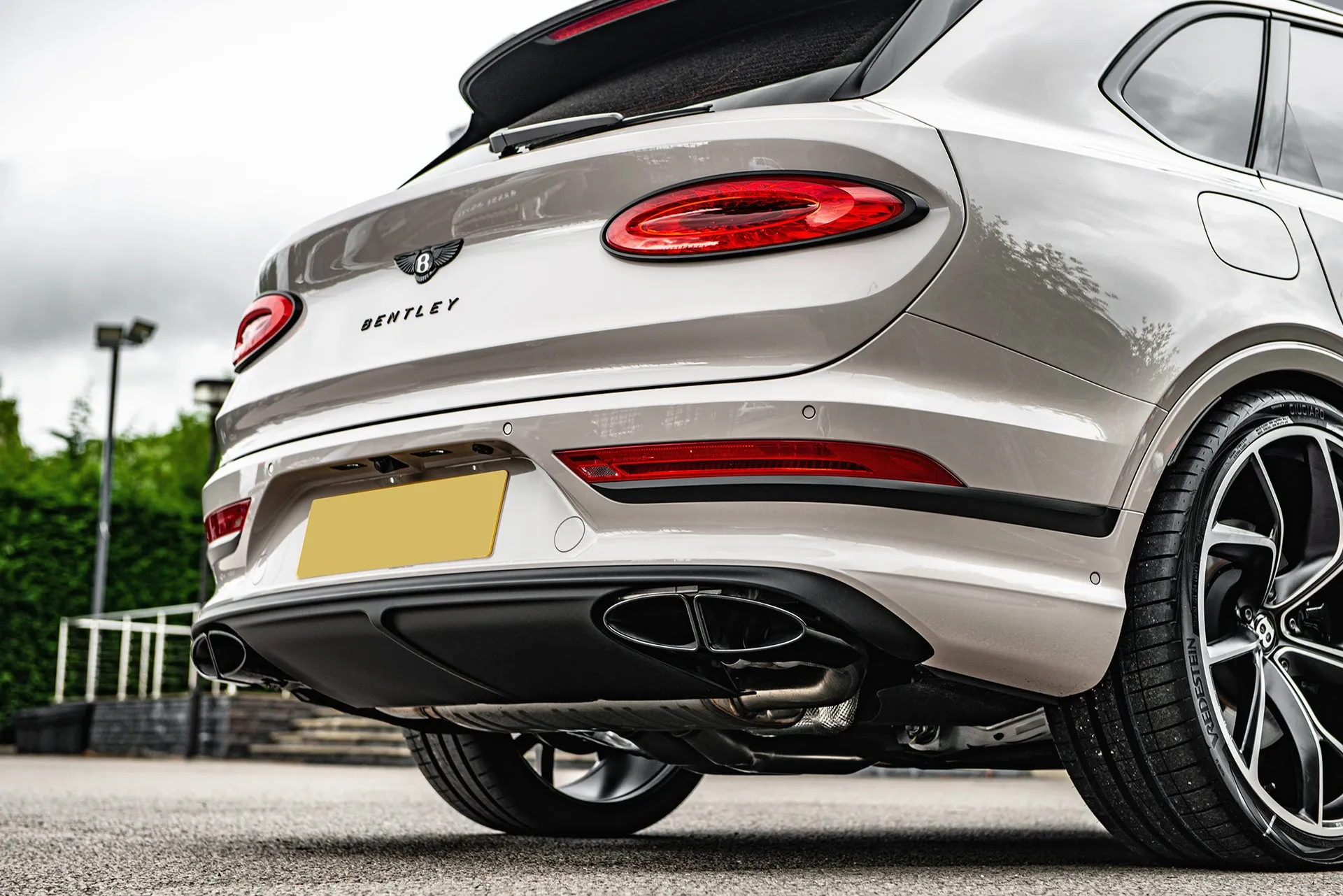 Bentley Bentayga Grey Exterior with Type 56 Wheels Luxury Upgrade