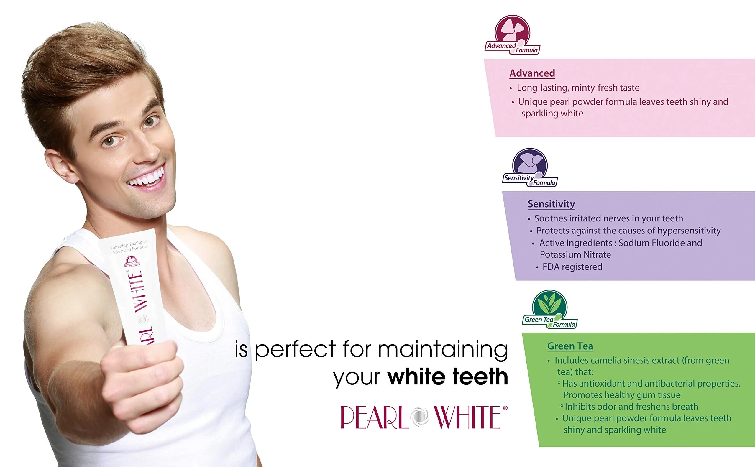 BEYOND Pearl White Whitening Toothpaste (Advanced, 3 Pack of 4.6 oz / 130 g)