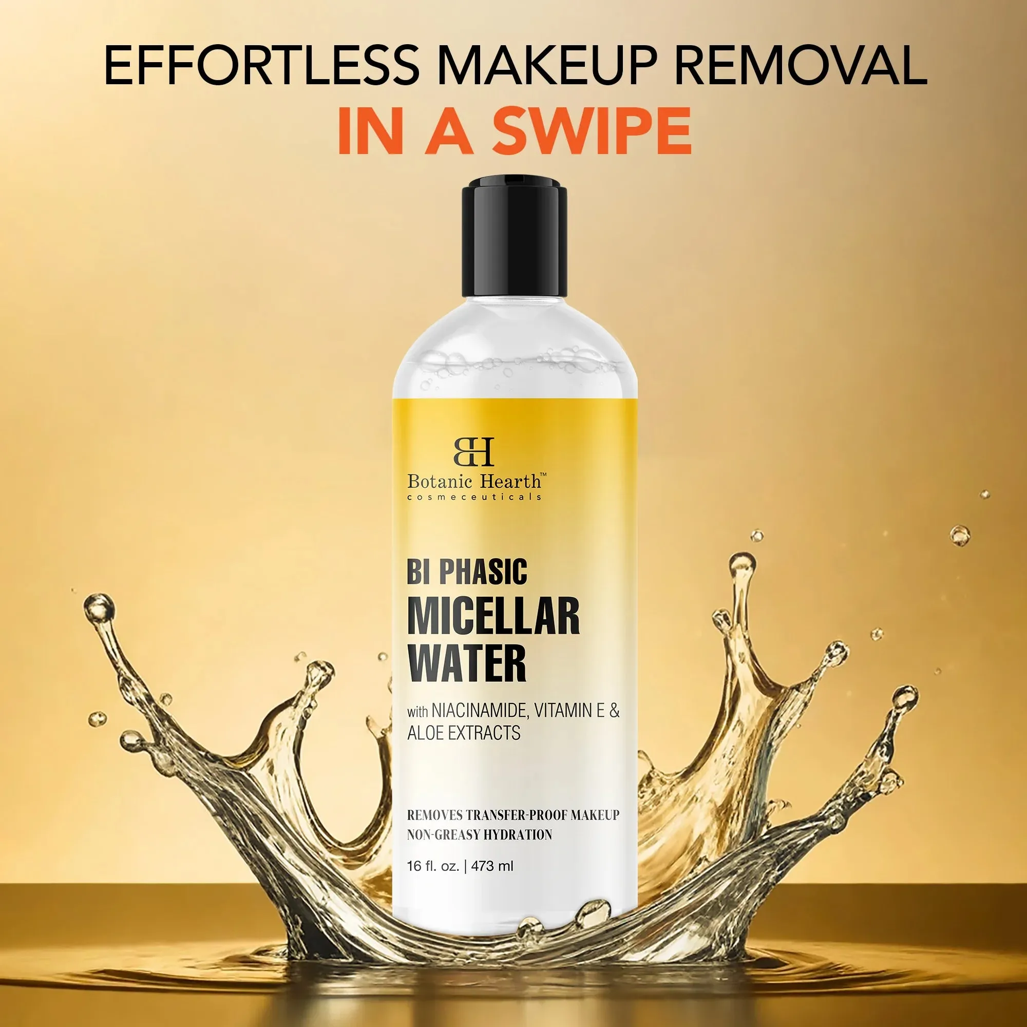 Bi-Phasic Micellar Water with Niacinamide and Aloe Vera Extract | 16 fl oz