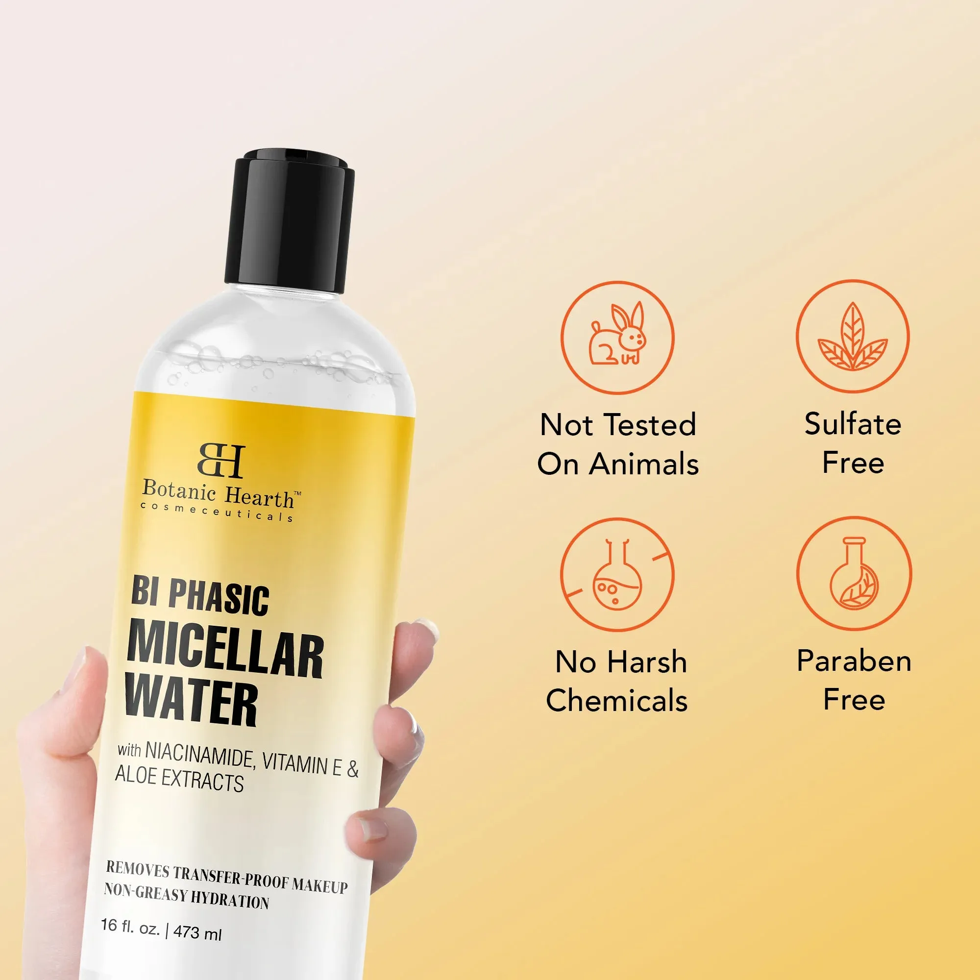 Bi-Phasic Micellar Water with Niacinamide and Aloe Vera Extract | 16 fl oz