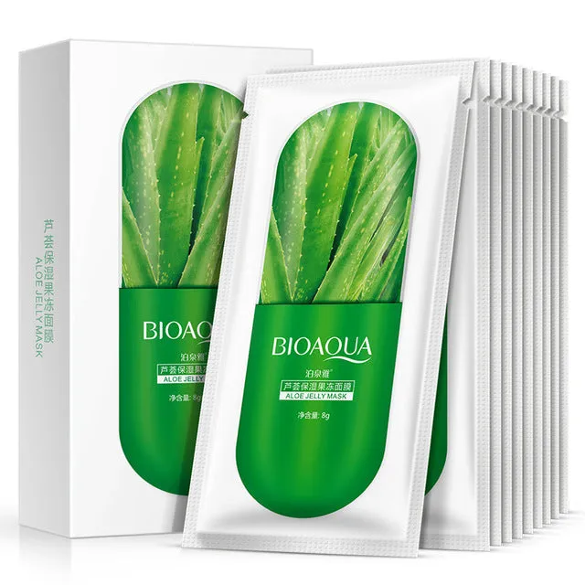BIOAQUA Natural Plants Jelly Facial Mask Moisturizing Whitening Acne Treatments Oil Control Ageless Anti wrinkles Face Skin Care