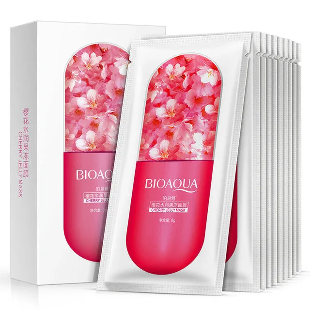 BIOAQUA Natural Plants Jelly Facial Mask Moisturizing Whitening Acne Treatments Oil Control Ageless Anti wrinkles Face Skin Care