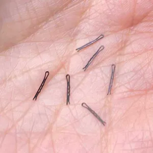 Black Bobby Pin Hair Clips Dollhouse Miniature