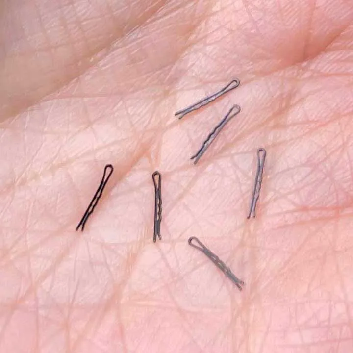 Black Bobby Pin Hair Clips Dollhouse Miniature