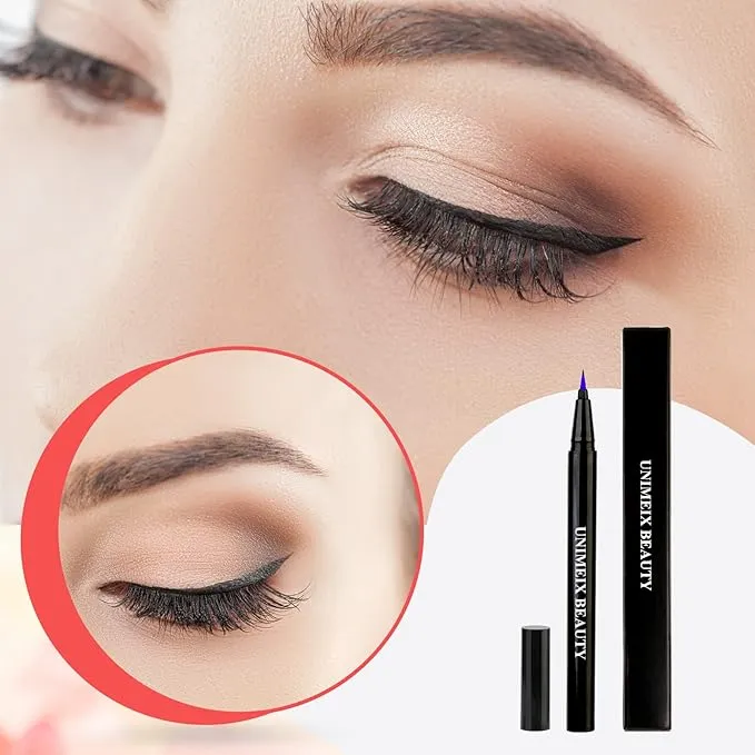 Blue Eyeliner, Liquid Liner, Waterproof Eye Liner, Makeup Eyeliner Pen Precise All Day Eyeliner