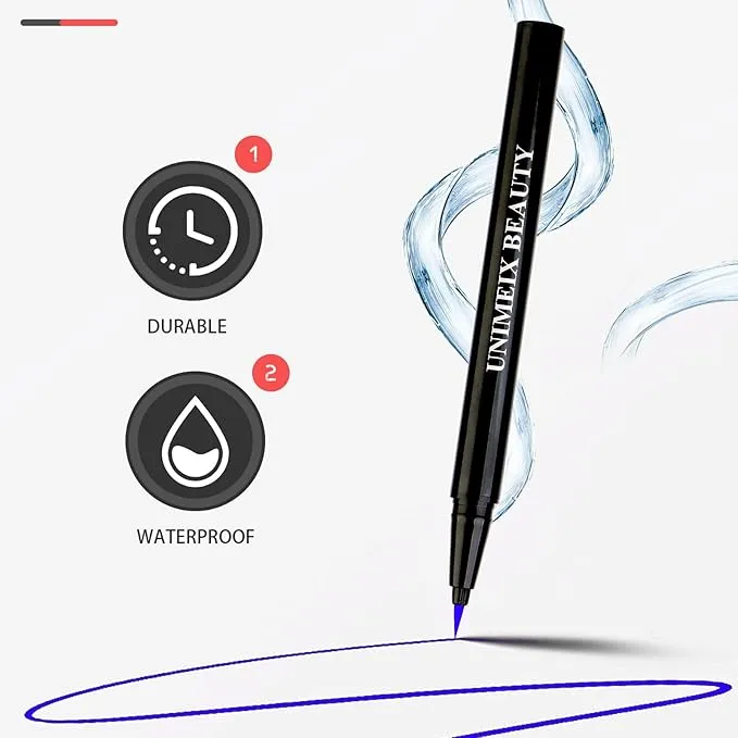 Blue Eyeliner, Liquid Liner, Waterproof Eye Liner, Makeup Eyeliner Pen Precise All Day Eyeliner