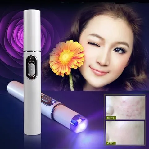 Blue Light Therapy Acne Laser Pen: Softens Scars and Reduces Wrinkles. Remove Treatments for Skin Care and Beauty Equipment.