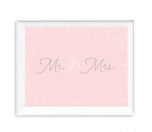 Blush Pink and Gray Pop Fizz Clink Wedding Party Signs