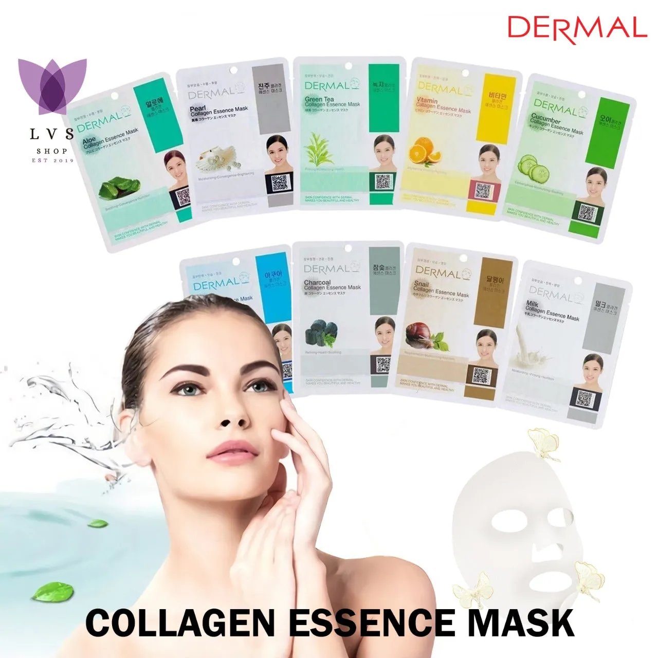 [BPOM] Dermal - Collagen Essence Mask (9 Variant) LVS Shop