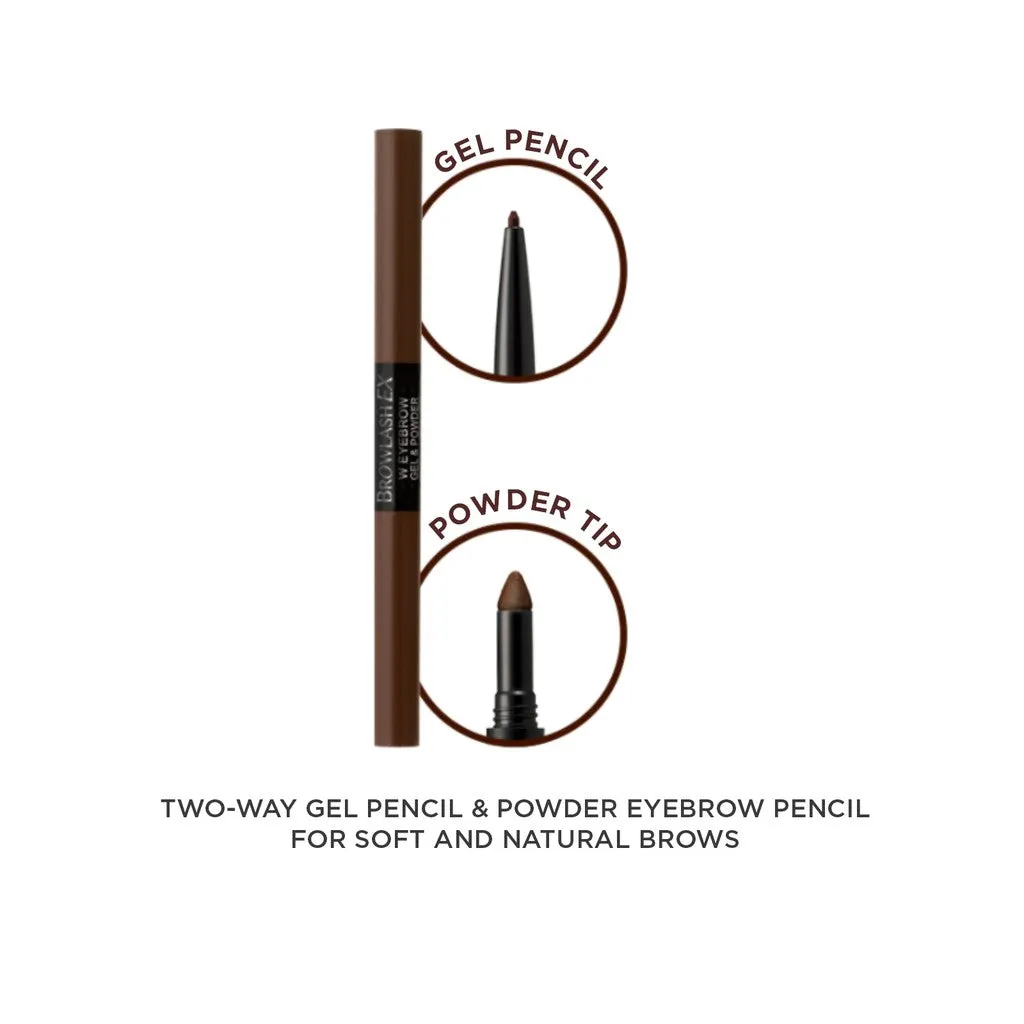 Browlash EX Water Strong W Eyebrow Gel Pencil & Powder Natural Brown