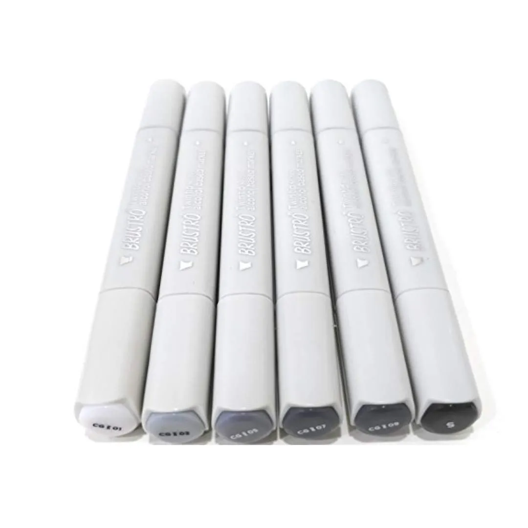 Brustro Multicolor Twin Tip Alcohol Based Marker
